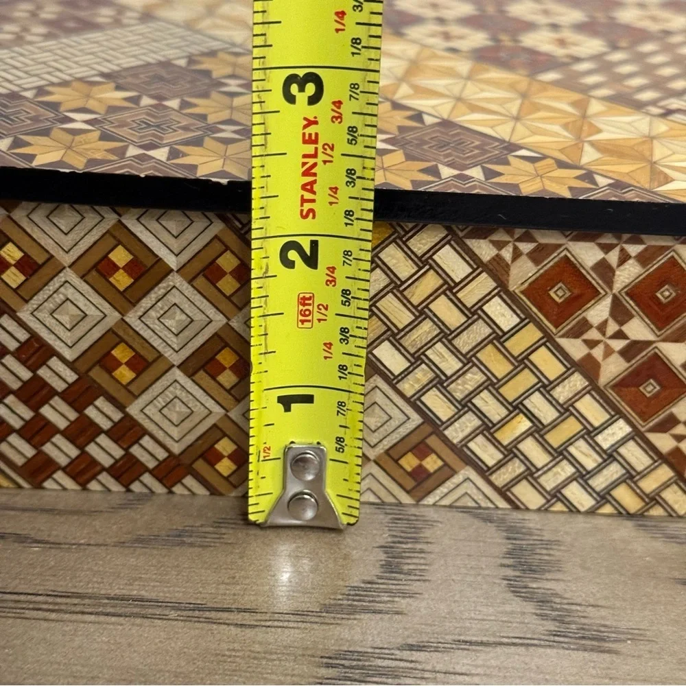 Intricate Brown and Tan Decorative Box